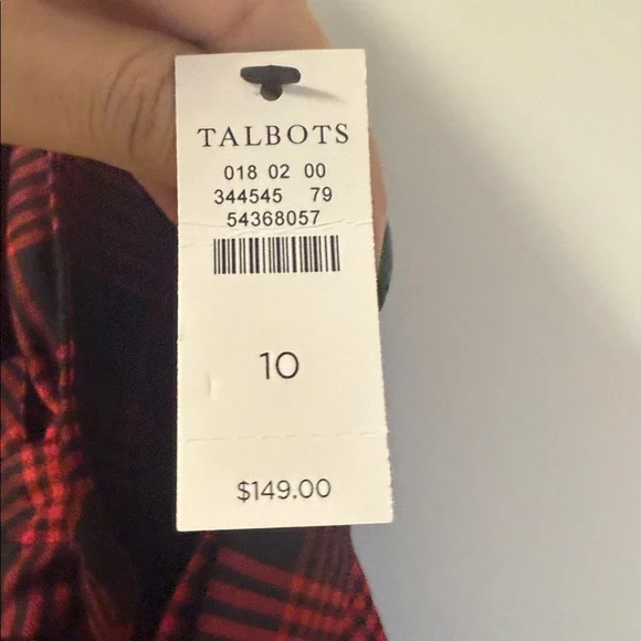 Talbots Plaid Red and Black Women's Skirt - Picture 4 of 6